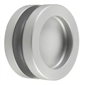   Tolóajtókagyló pár kerek 65 mm; alumínium ezüst eloxált
