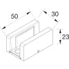 DORMA üveg Muto 60/80/150 padlóvezető üveg 8-135 mm állítható ezüst
