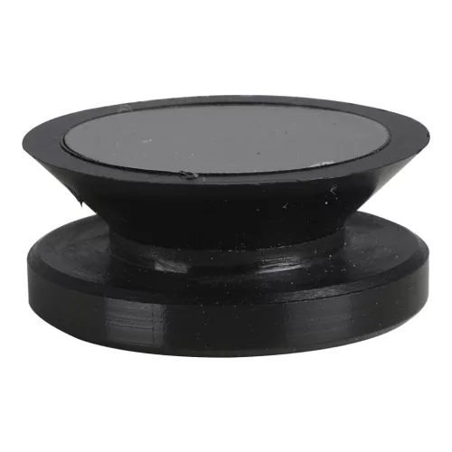 Üveg ponttartó Mini 20 mm 6 - 8 mm üveghez fekete műanyag/ rozsdamentes sapka