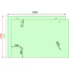 Üveg előtető GLVS II üvegmélység 1300 mm nemesacél