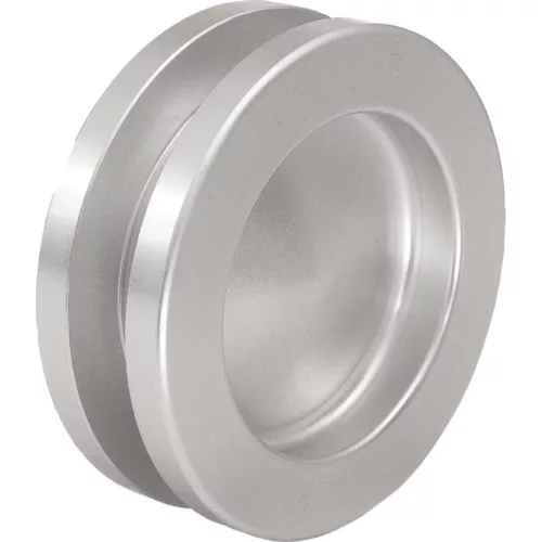 Kagylófogantyú pár kerek ? 65mm ajtóvast. 8-10 / 38-45mm alumínium ezüst elox.