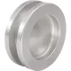Kagylófogantyú pár kerek ? 65mm ajtóvast. 8-10 / 38-45mm alumínium ezüst elox.