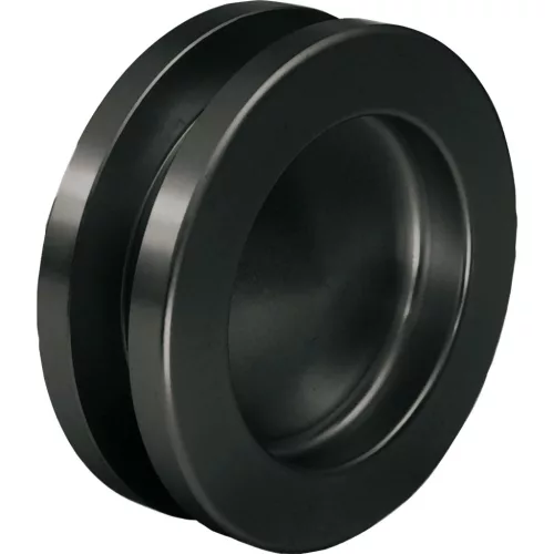 Kagylófogantyú pár kerek ? 65mm ajtóvast 8-10 / 38-45mm alumínium fekete matt