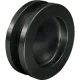 Kagylófogantyú pár kerek ? 65mm ajtóvast 8-10 / 38-45mm alumínium fekete matt