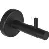 Fali ajtóütköző kampóval hossz 82 mm acél fekete matt