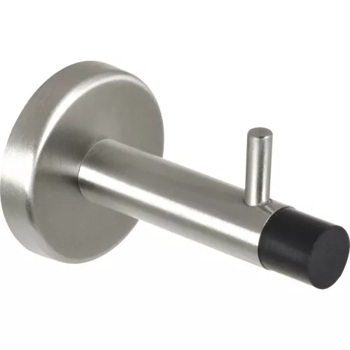 Fali ajtóütköző kampóvalhossz 82 mm matt nemesacél