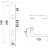 Grundmann Kilincsgarnitúra ELEGANT WG 500 - pajzs PZ 88 38-43 alu fényes