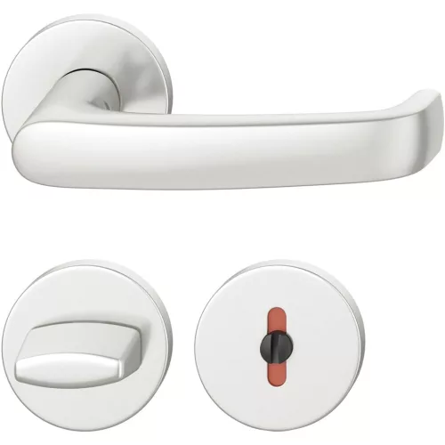 FSB kilincsgarnitúra 12 1045 ASL WC rozettán aluminium ezüst eloxált
