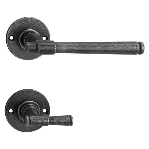 Schörghofer rozettás kilincsgarnitúra KLAM WC horganyzott antik csiszolt