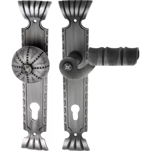 Schösswender hosszúpajzsos váltó kilincsgarnitúra TYROL PZ 88 fekete passz. jobb