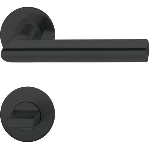 FSB kilincsgarnitúra 10 1076 lapos rozettás WC 38 - 42 fekete matt