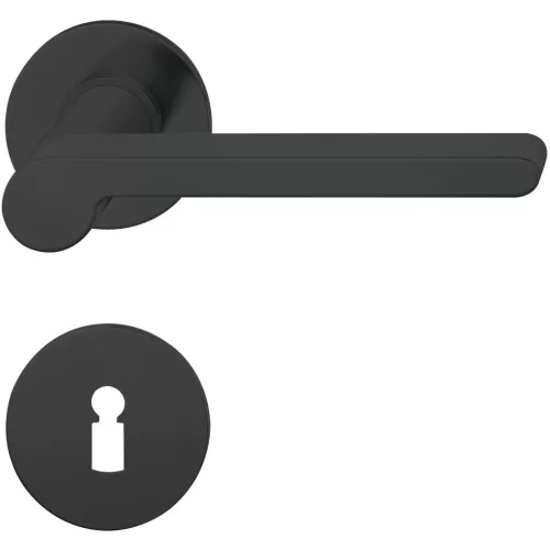 FSB kilincsgarnitúra 10 1021 lapos rozetta BB 38 - 42 fekete matt