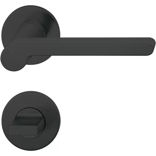 FSB kilincsgarnitúra 10 1021 laposrozetta WC 38 - 42 fekete matt