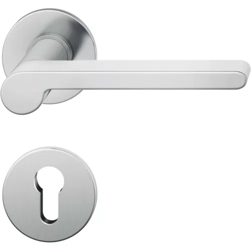 FSB kilincsgarnitúra 10 1021 lapos rozettás PZ 38 - 42 nemesacél