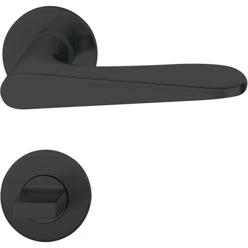 FSB kilincsgarnitúra 10 1144 lapos rozettás WC 38 - 42 fekete matt