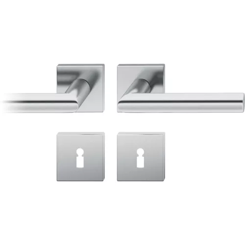 FSB kilincsgarnitúra 12 1076 ASL szögletes rozetta BB rozsdamentes acél matt