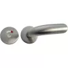 Grundmann kilincsgarnitúra GEOS akadálymentes WC garnitúrávalkilincs hossz 140mm rozsdam.acél