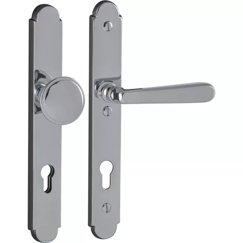 Marchesi biztonsági hosszúpajzsos gombos garnitúra ALT-WIEN PZ 88 krómozott sárgaréz