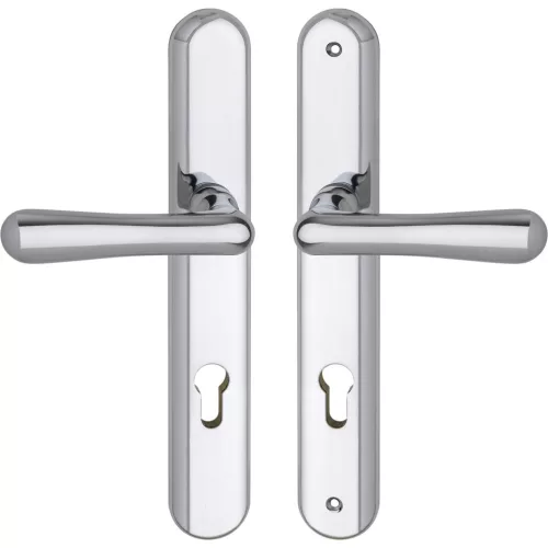 Grundmann bizonsági kilincsgarnitúra ELEGANT PZ 88 krómozott sárgarézből