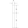 Grundmann Kilincsgarnitúra WG 1700L hosszúpajzsos BB 90 -38 43 ezüst eloxált