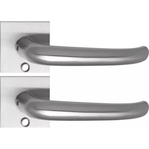 Solido laposrozettás kilincsgarnitúra BELFAST Solo szögl.kulcshoznemesacél