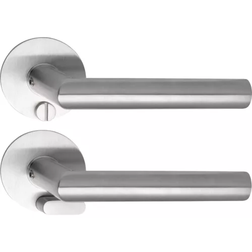 Solido kilincsgarnitúra NORWEGEN Solo kerek szintbe simuló WC vésznyitó rozsdamentes