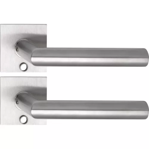 Solido kilincsgarnitúra NORWEGEN Solo szögletes szintbe simuló BB rozsdamentes