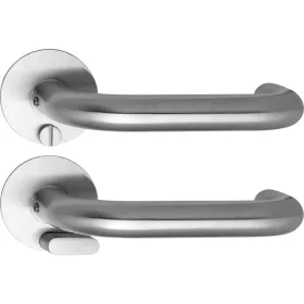   Solido laposrozettás kilincsgarnitúra TALIN Solo kerek WC vésznyitó rozsdamentes