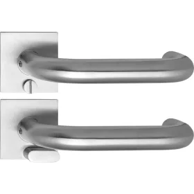   Solido laposrozettás kilincsgarnitúra TALIN Solo szögletes WC vésznyitó nemesacél