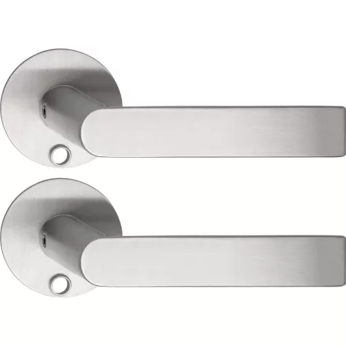 Solido kulcsos kilincsgarnitúra DOVER kerek lapos WC rozsdamentes