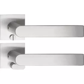   Solido vésznyitós kilincsgarnitúra DOVER szögletes lapos WC rozsdamentes