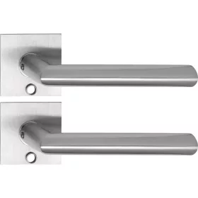   Solido laposrozettás kilincsgarnitúra GLASGOW Solo szögleteskulcshoznemesacél