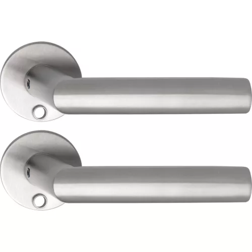 Solido laposrozettás kilincsgarnitúra VADUZ Solo kerek kulcshoz rozsdamentes