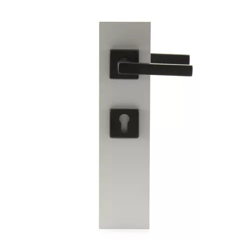 HOPPE DALLAS rozettás kilincsgarnitúra szögletes sárgaréz- fekete PZ