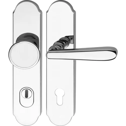 Marchesi Biztonsági gombos garnitúra ALT WIEN rövidpajzsos fényes nemesacél ÖNORM B3859