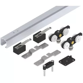   Solido 100 tolóajtóvasalat fa 2000 mm szárnyszél. 900 - 1000 mm ezüst eloxált