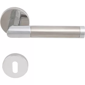   Solido rozettás kilincsgarnitúra RIO BB krómozott/matt nemesacél