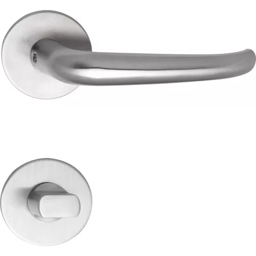 Marchesi lapos rozettás kilincsgarnitúra BELFAST kerek WC rozsdamentes matt