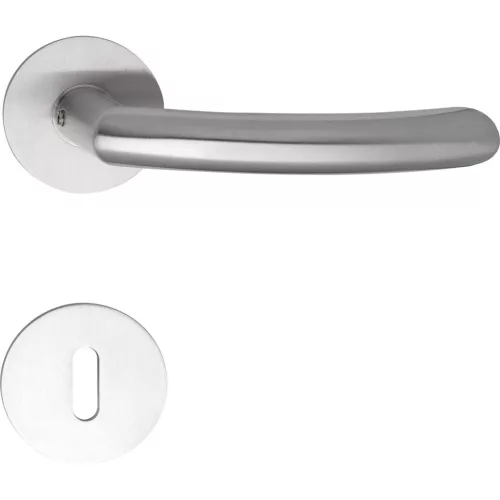 Marchesi rozettás kilincsgarnitúra HELSINKI lapos rozettás kerek BB rozsdamentes matt