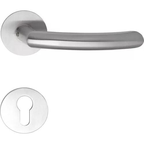 Marchesi rozettás kilincsgarnitúra HELSINKI lapos rozettás kerek PZ rozsdamentes matt