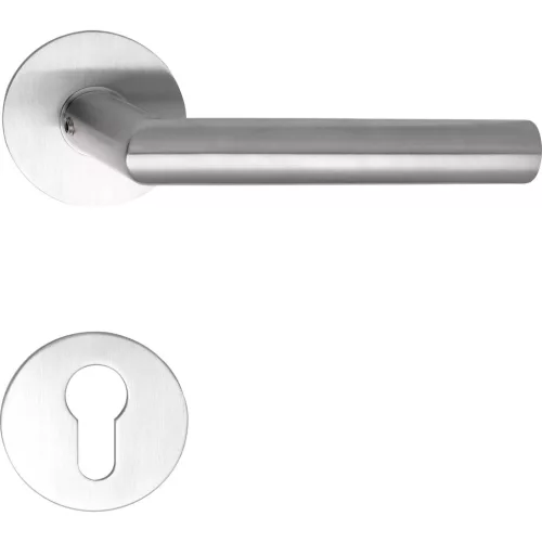 Marchesi rozettás kilincsgarnitúra NORWEGEN lapos rozettán PZ rozsdamentes matt