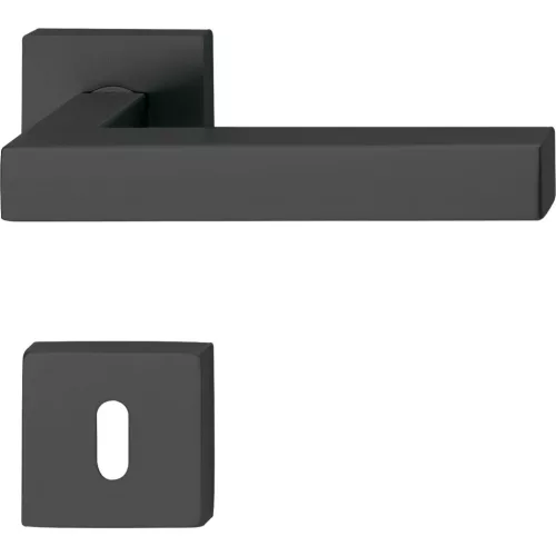 Solido rozettás kilincsgarnitúra MALMÖ BB 38 - 45 nemesacél fekete