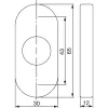 MARCHESI ablakkilincs Harmonie különálló lyukrész stift 7 x 35 mm matt nemesa.