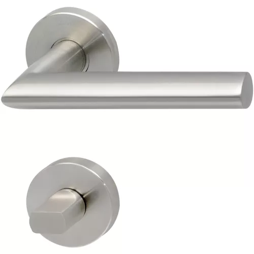 Solido rozettás kilincsgarnitúra GLASGOW DIN WC 38 - 45 nemesacél matt