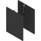 SOLIDO 100/HELM takarósapka szerműszaki panel 2x távtartó profil 15 fekete