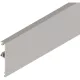 SOLIDO 100/HELM előlap fa/üveg H 75 mm L=6000 mm méretre vágva nemesacél hatású
