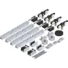 SOLIDO 100 szinkronvasalat 8-1076mm ESG/VSG üvegvastagsághoz padlóvezető ezüst