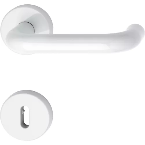 Hewi rozettás Kilincsgarnitúra 111.23 R BB 38 - 48 tisztafehér