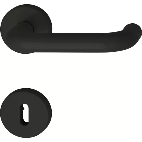 Hewi rozettás Kilincsgarnitúra 111.23 R BB 38 - 48 koromfekete