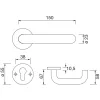 Hewi rozettás Tűzgátló kilincsgarnitúra 111.23 R PZ 38 - 48 poliamid tisztafehér